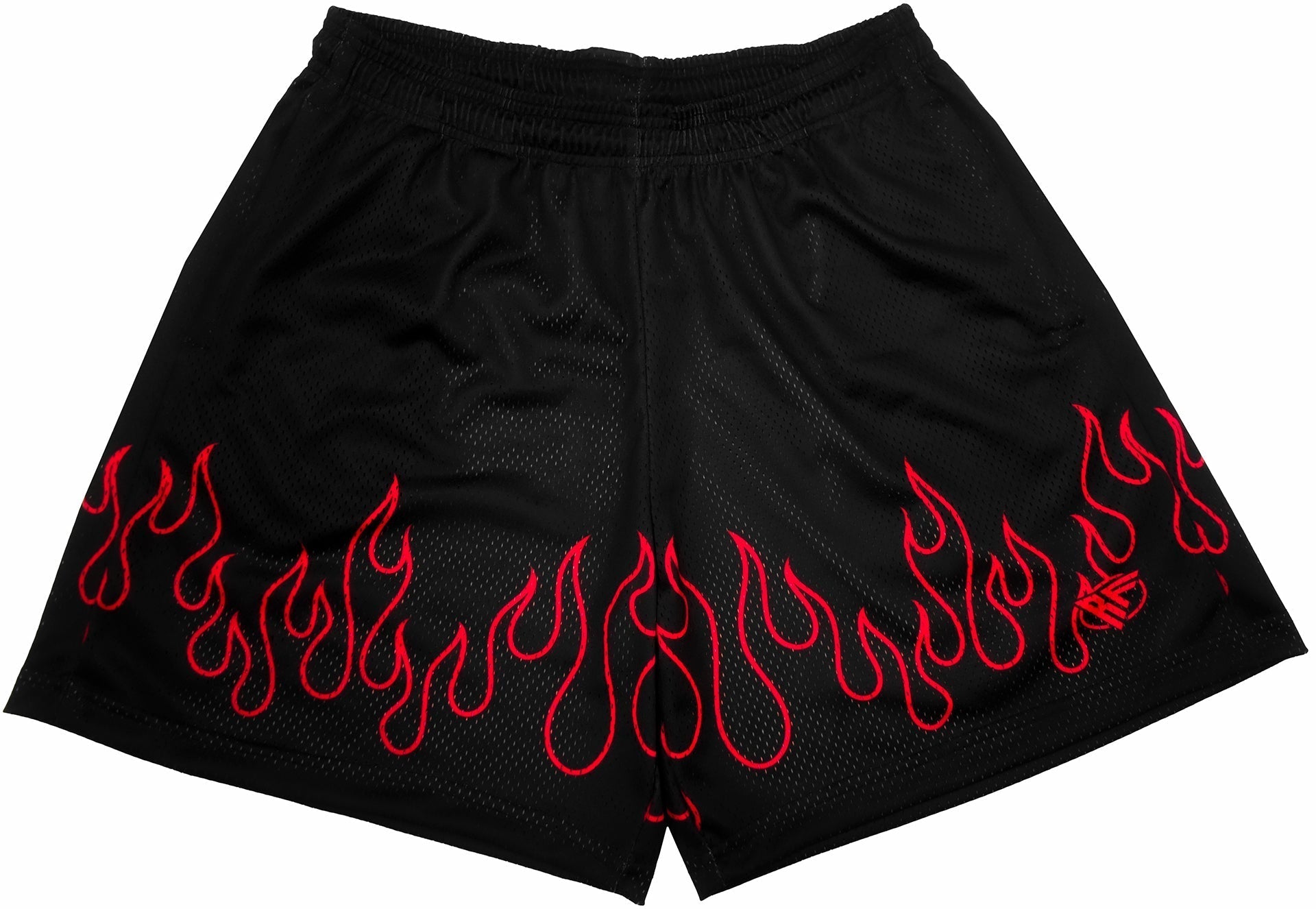 RF Mesh Fire Shorts - Black / Red