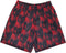 Men's Mesh Horror Skulls Shorts 2.0 - Black/Red