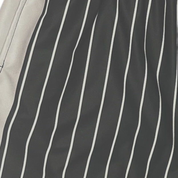 Close-up of RF-Wear Swim Trunks Sporty Stripes in Black/White