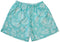 Men's Mesh Paisley Shorts - Teal/lWhite