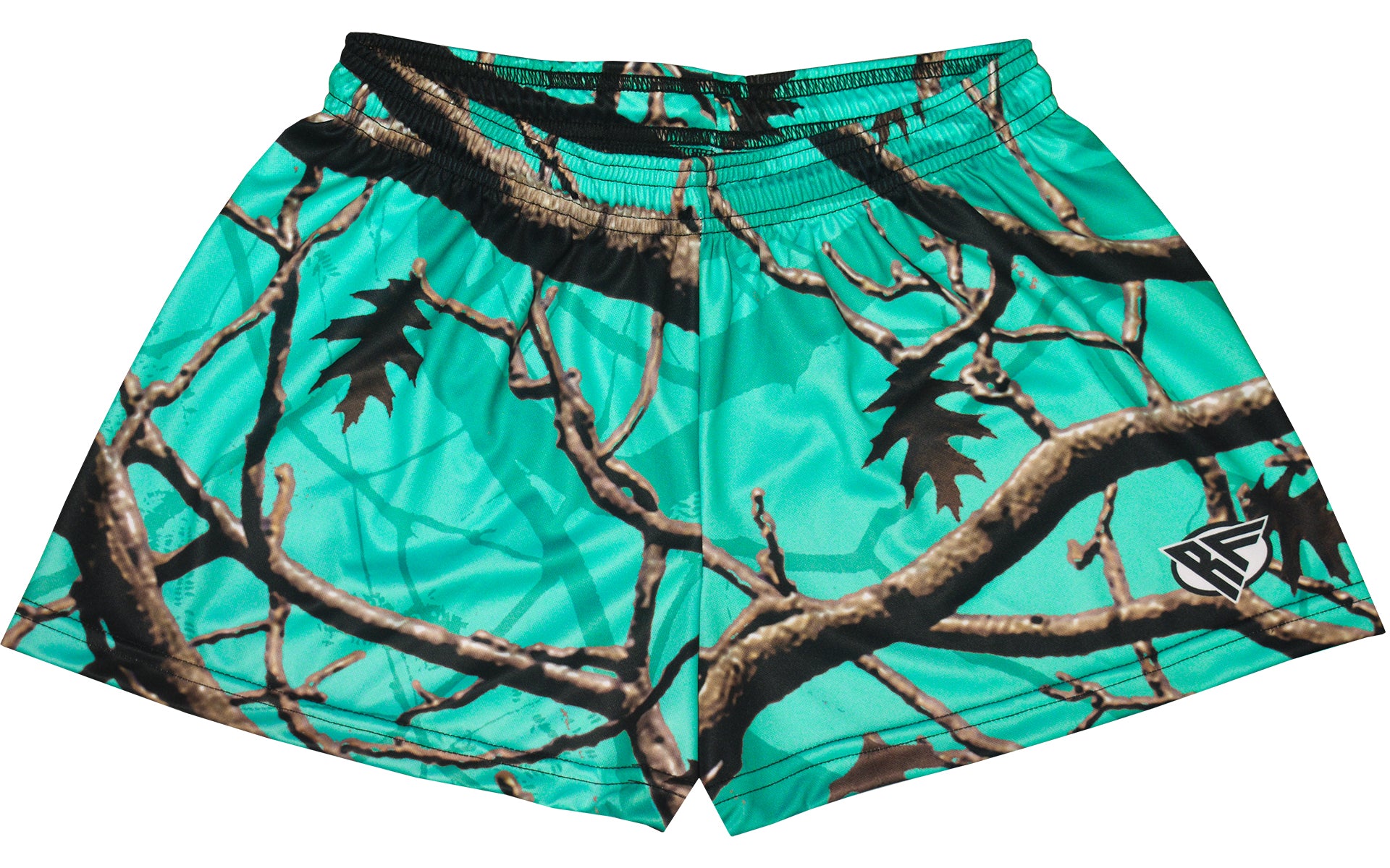 RF Women&#39;s Teal Tree Camo Shorts