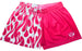 RF Women's Split Flame Shorts - White/Hot Pink