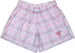 RF Women's Tartan Plaid Pocket Shorts - White/Pink