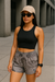 RF Wear Women's Desert Camo Shorts - Grey - Model Front View