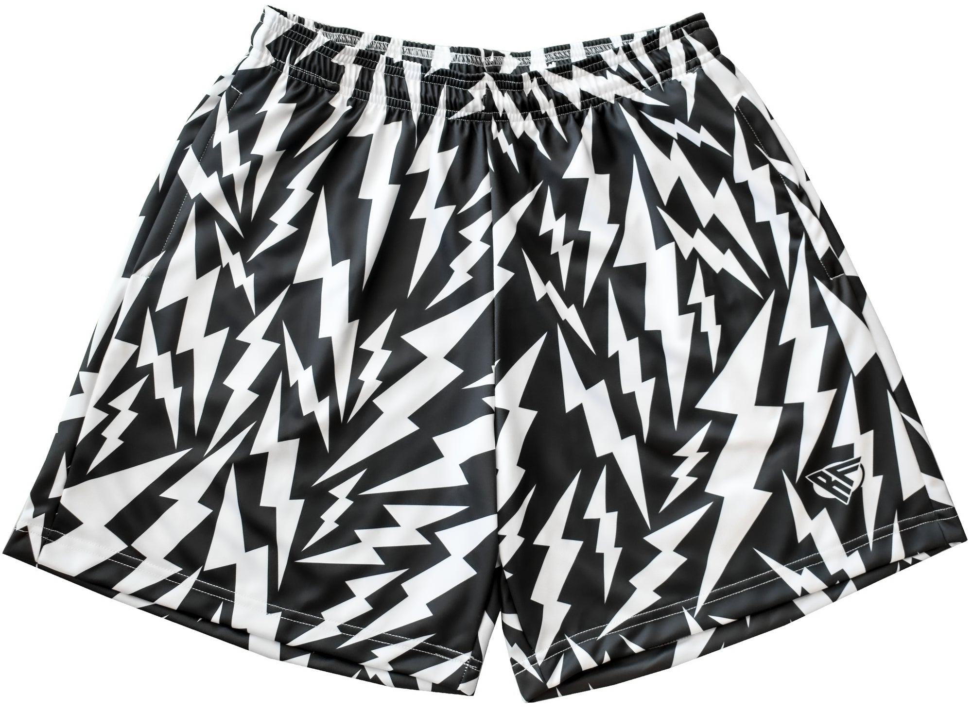 RF-Wear Men's Bolt Shorts in Black/White 