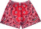 RF-Wear Men's Mesh Bandana Shorts in Red 