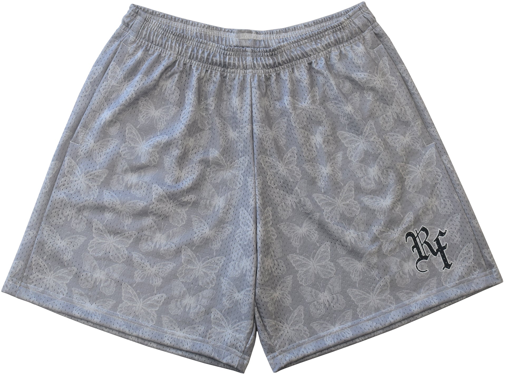 RF-Wear Men's Mesh Butterfly Shorts in Grey 