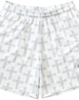 RF-Wear Men's Mesh Cross 2.0 Shorts in White/Grey 