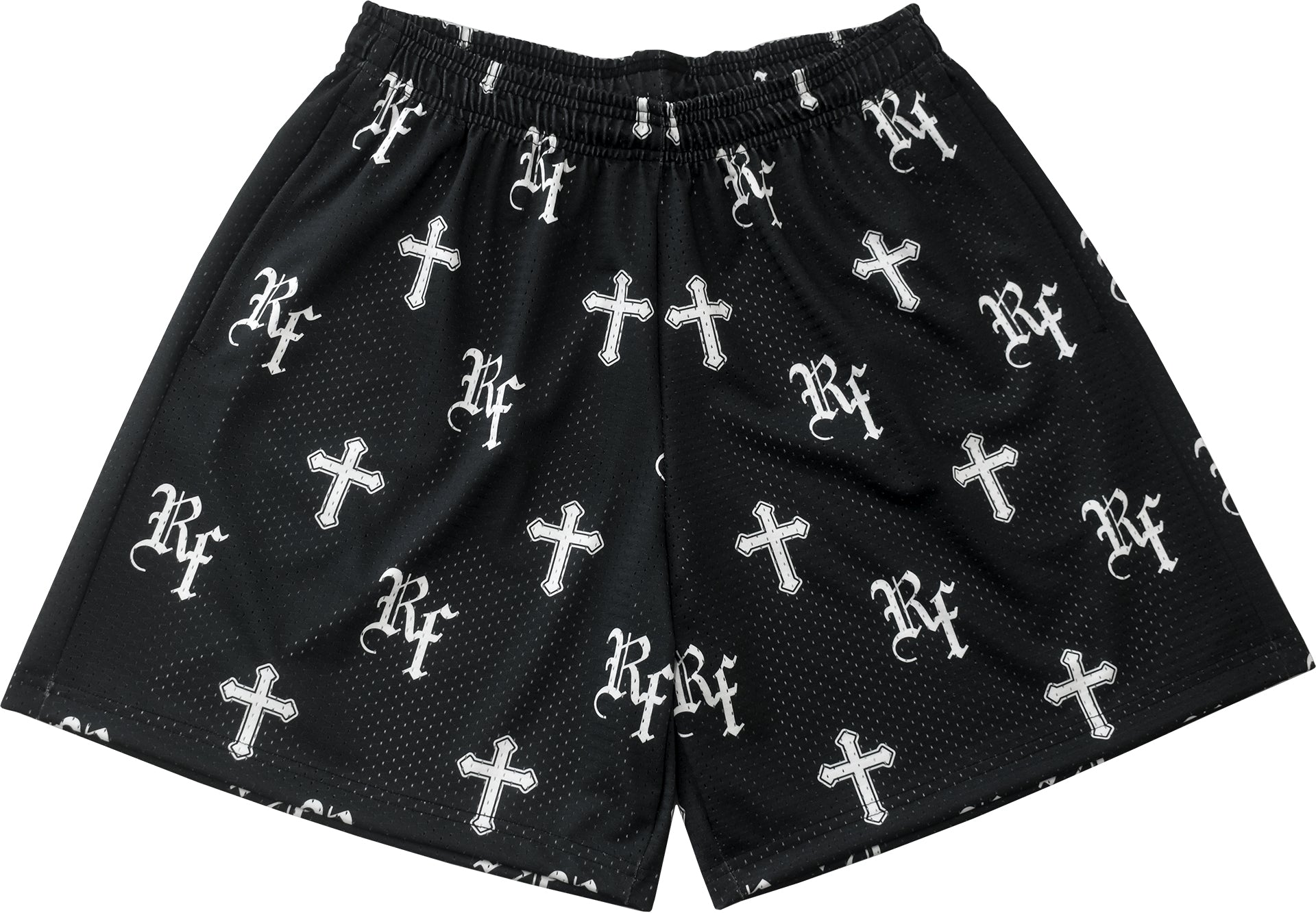 RF-Wear Men's Mesh Cross Shorts in Black 
