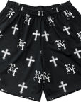 RF-Wear Men's Mesh Cross Shorts in Black 