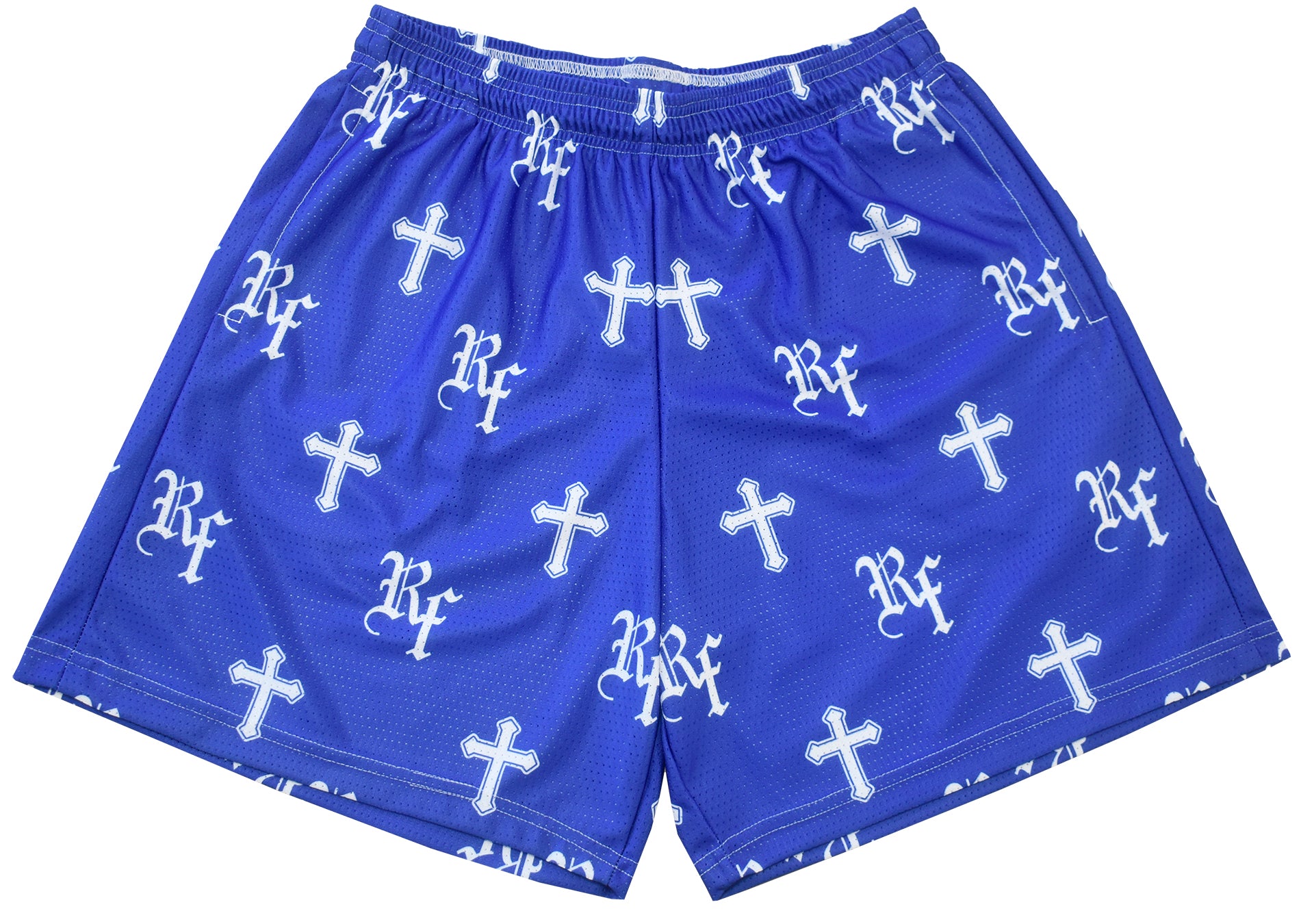 RF-Wear Men's Mesh Cross Shorts in Blue