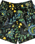RF-Wear Men's Mesh Floral Shorts in Black/Blue/Green/Yellow