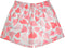 RF-Wear Men's Mesh Heart Shorts in White/Pink
