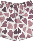 RF-Wear Men's Mesh Heart Shorts in White/Purple 