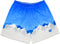 RF-Wear Men's Mesh Mountain Skyline Shorts in Blue/White