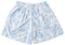 RF-Wear Men's Mesh Paisley Shorts in White/Sky Blue 