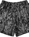 RF-Wear Men's Mesh Floral Porcelain Shorts in Black/Grey 