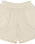 RF-Wear Men's Mesh Solid Color Shorts in Cream
