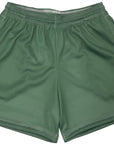 RF-Wear Men's Mesh Solid Color Shorts in Military-Green