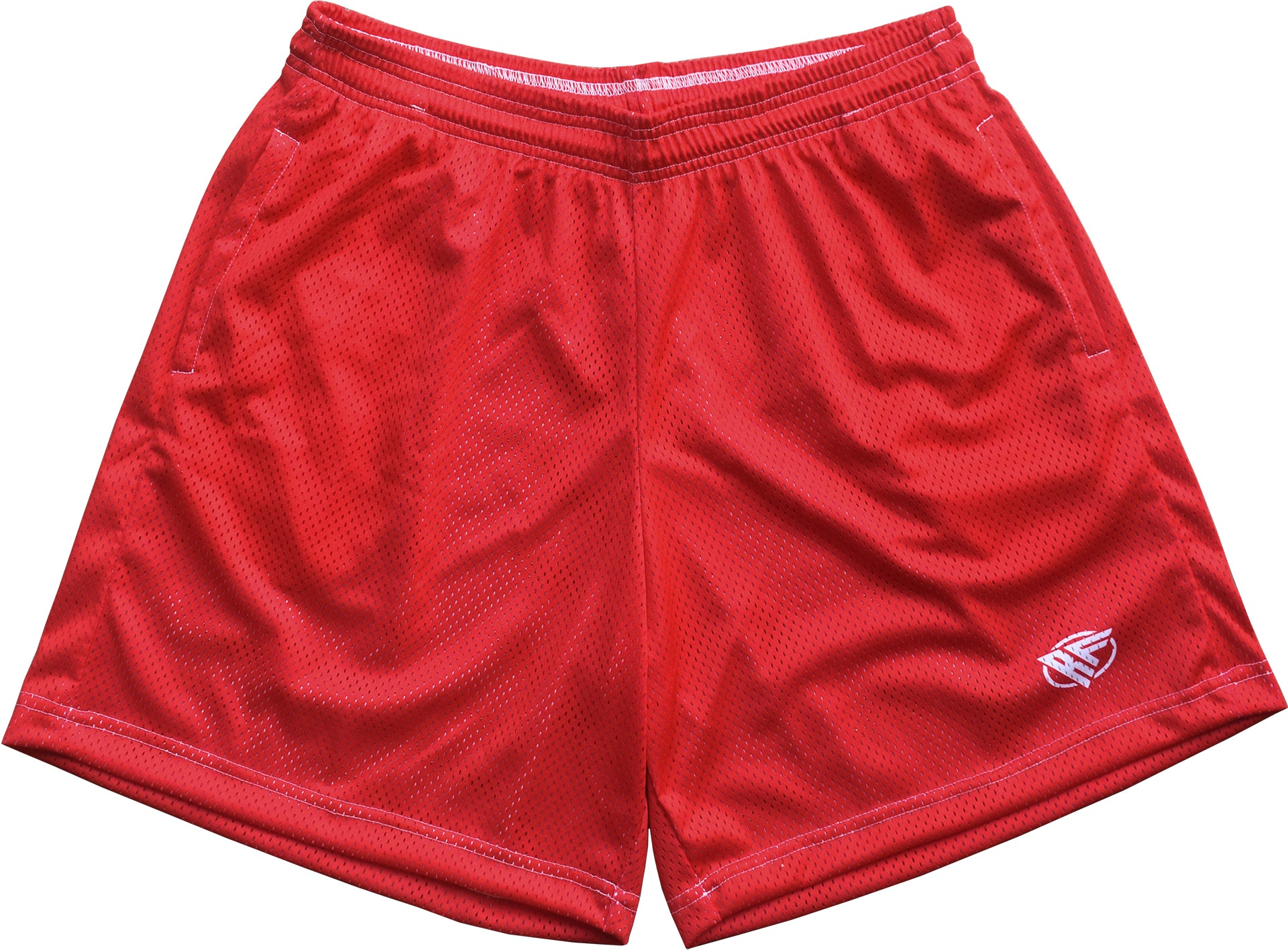 RF-Wear Men's Mesh Solid Color Shorts in Red