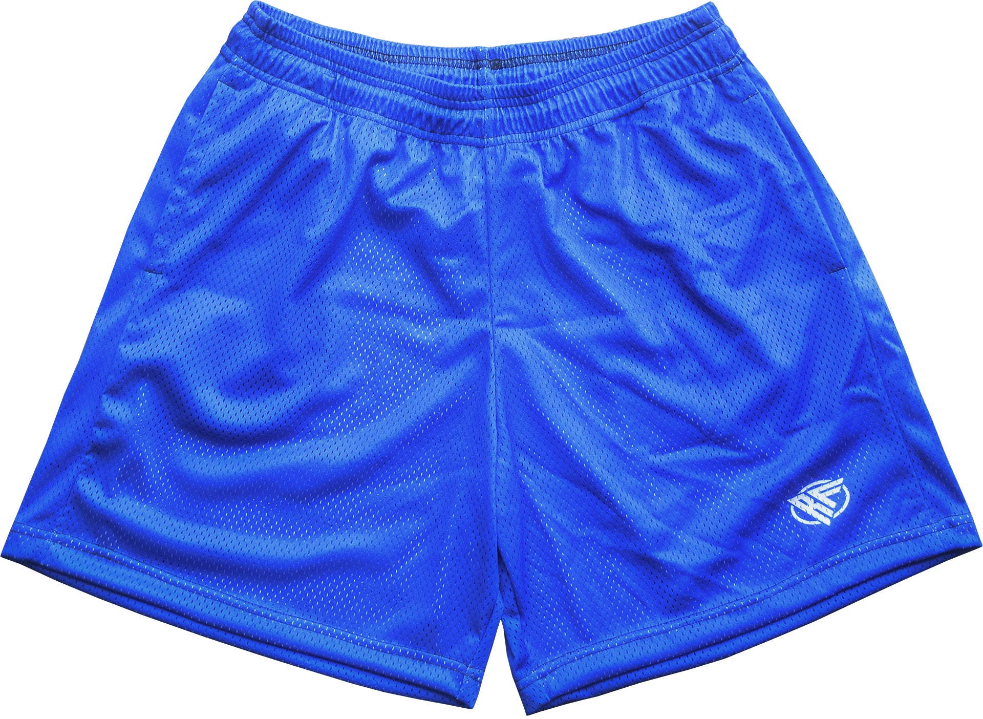 RF-Wear Men's Mesh Solid Color Shorts in Royal-Blue