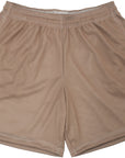RF-Wear Men's Mesh Solid Color Shorts in Tan