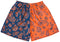 RF-Wear Men's Mesh Split Paisley Shorts in Navy/Orange 
