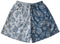 RF-Wear Men's  Mesh Split Paisley Shorts in Navy/Silver 