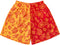 RF-Wear Men's Mesh Split Paisley Shorts in Red/Gold