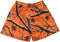 RF-Wear Men's Mesh Tree Camo Shorts in Orange