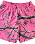 RF-Wear Men's Mesh Tree Camo Shorts in Pink