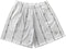 RF-Wear Men's Reflective Logo Barbed Wire Shorts in White 
