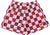 RF Wear Men's Mesh Checkered Shorts - Red/White 