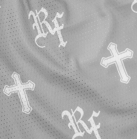 RF Wear Mesh Cross Shorts - Grey -White
