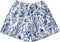 RF Wear Mesh Floral Porcelain Shorts - White/Blue 