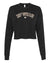 RF Wear Women's Cropped Fleece Lightweight Camo Crewneck - Black