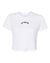 RF Wear Women's Cropped Flowy Old English T-Shirt - White