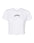 RF Wear Women's Cropped Flowy Old English T-Shirt - White