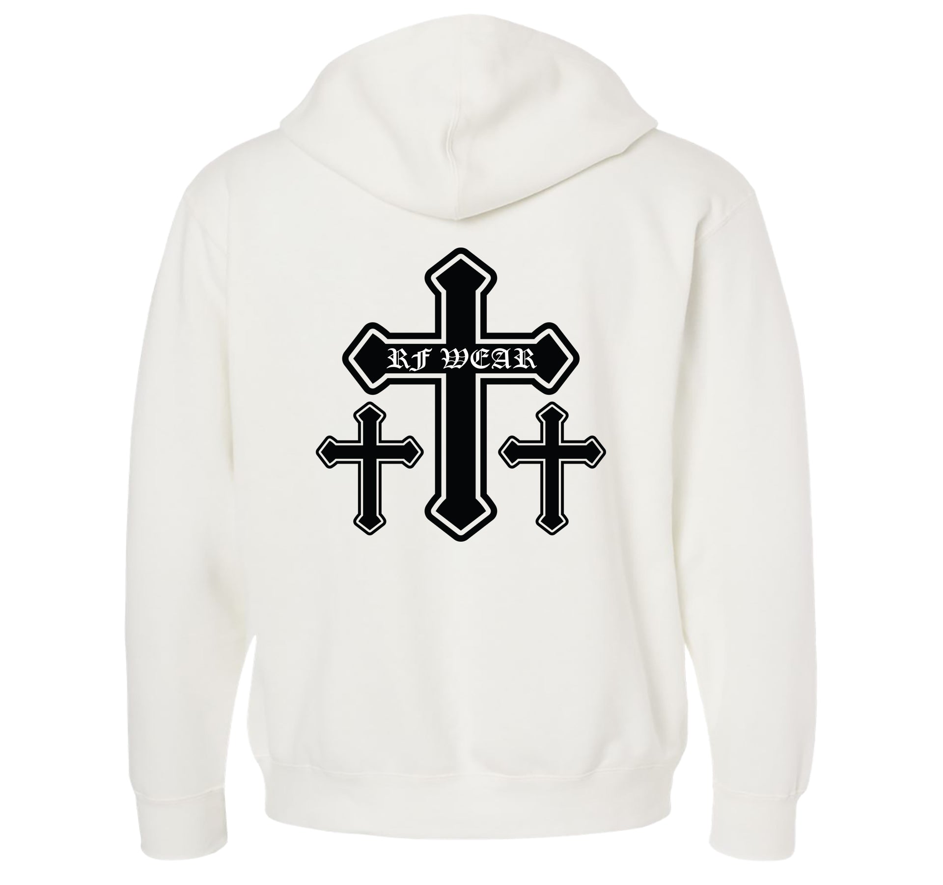 Unisex RF Wear Cross Hoodie - White
