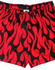 RF-Wear Women's Flame Shorts in Black/Red