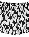 RF-Wear Women's Flame Shorts in Black/White 