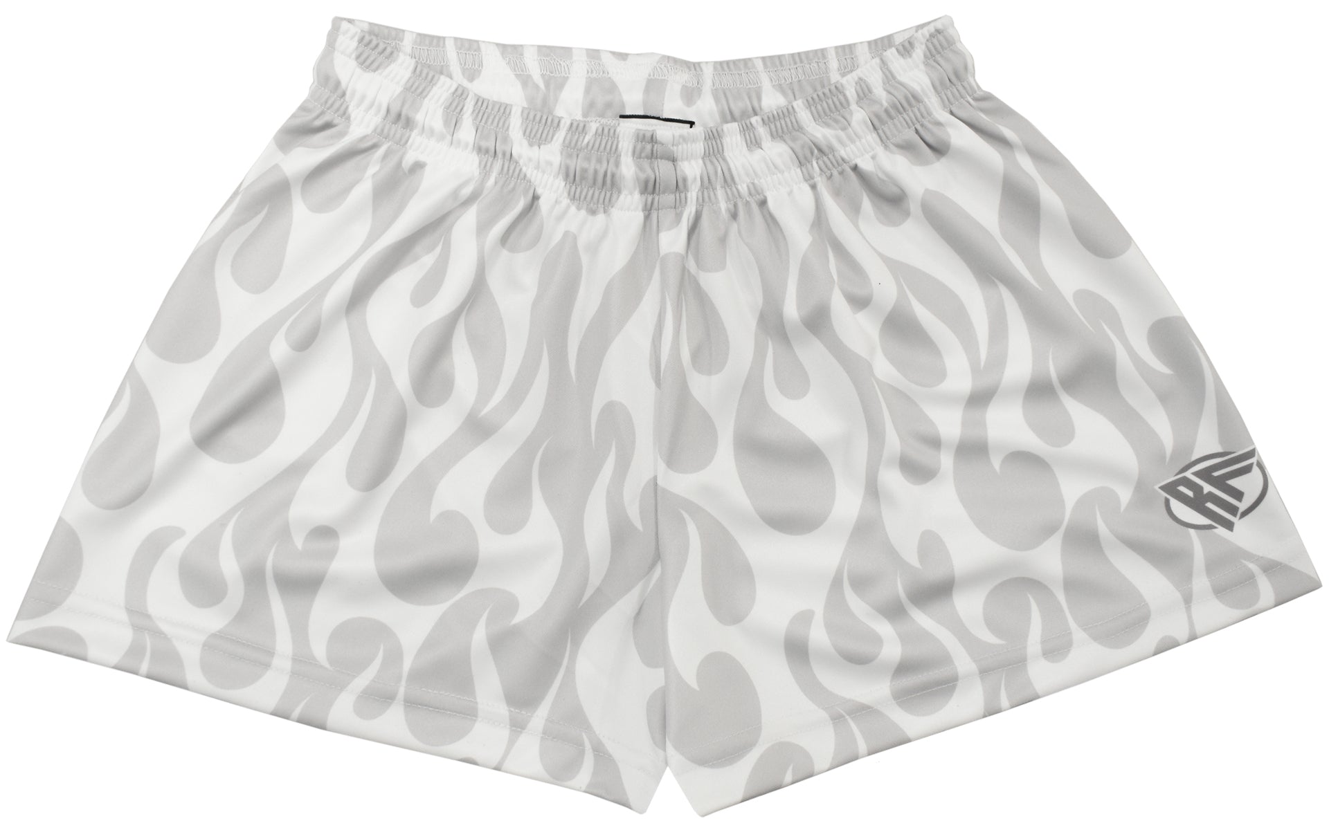 RF-Wear Women's Flame Shorts in  White/Grey 