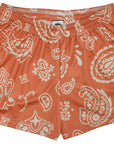 RF-Wear Women's Paisley Shorts - Apricot/Cream