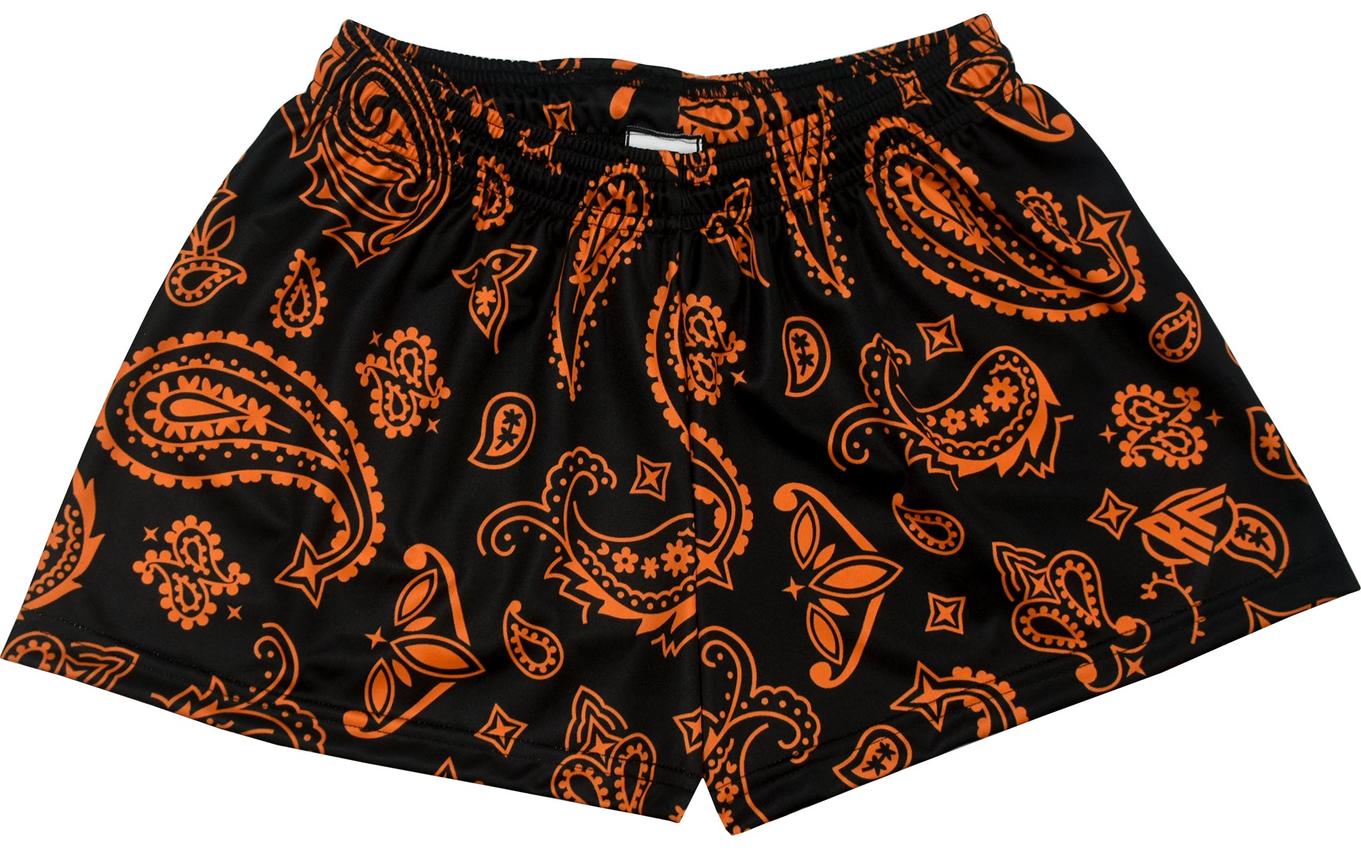 RF-Wear Women's Paisley Shorts - Black/Orange
