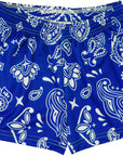 RF-Wear Women's Paisley Shorts - Blue/White 
