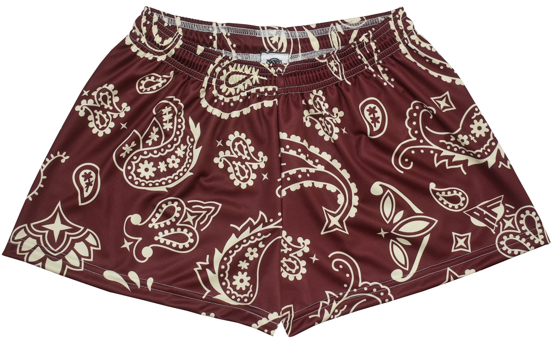RF-Wear Women's Paisley Shorts - Merlot/Cream
