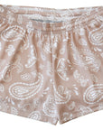 RF-Wear Women's Paisley Shorts - Tan/White 