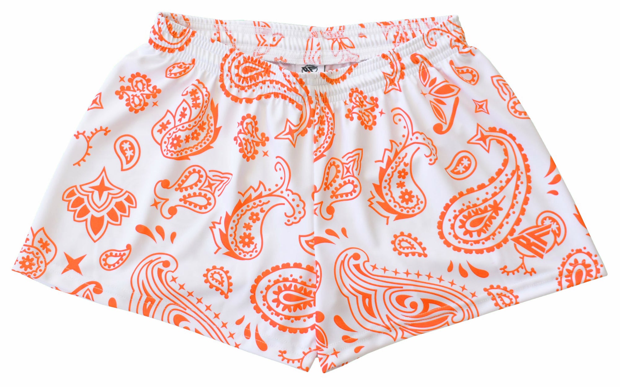 RF-Wear Women's Paisley Shorts - White/Orange
