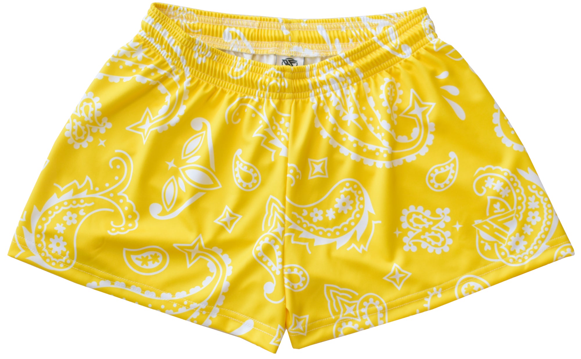 RF-Wear Women's Paisley Shorts - Yellow/White 