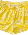 RF-Wear Women's Paisley Shorts - Yellow/White 